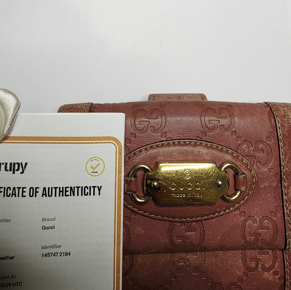 Gucci Leather Wallet with Gold Accent - Picture 10 of 10